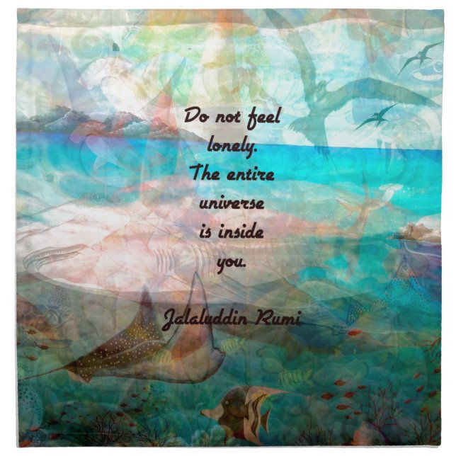 Rumi Inspiration Quote About The Universe Cloth Napkin (Front)