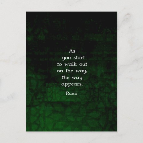 Rumi Inspirational Having Faith Quote Postcard