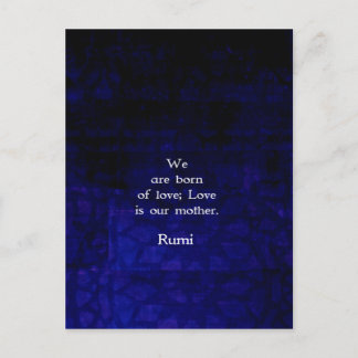 Rumi Inspirational Love Quote About Feelings Postcard