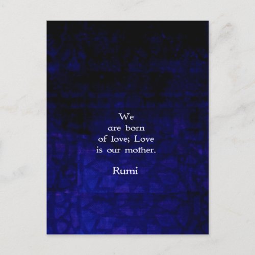 Rumi Inspirational Love Quote About Feelings Postcard