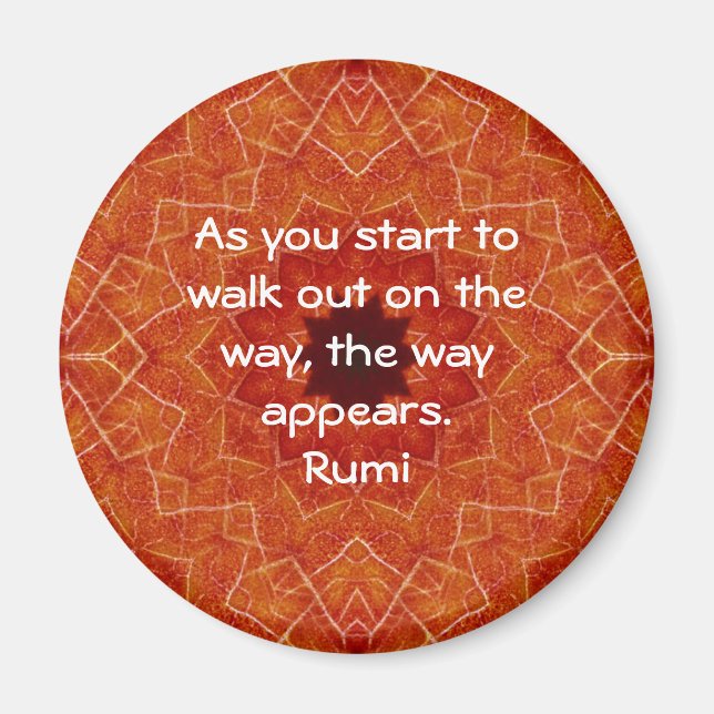 Rumi Inspirational Quotation Saying about Faith Magnet (Front)