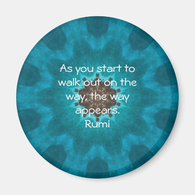 Rumi Inspirational Quotation Saying about Faith Magnet (Front)