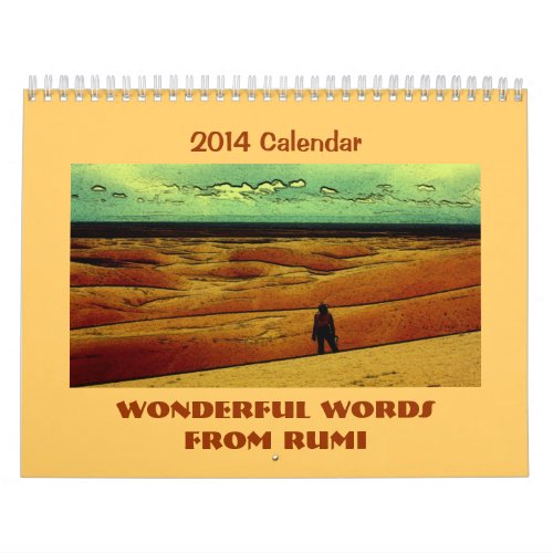 Rumi inspirational quotes calendar