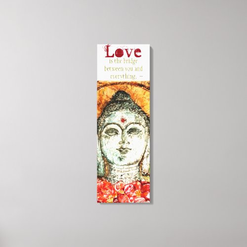 Rumi Love Quote Buddha Art Canvas Print