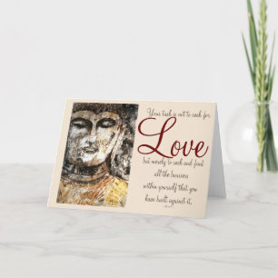 Rumi Love Quote Buddha Art Greeting Card