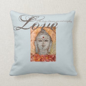 Rumi Love Quote Buddha Watercolor Art Throw Pillow by KariAnapol at Zazzle