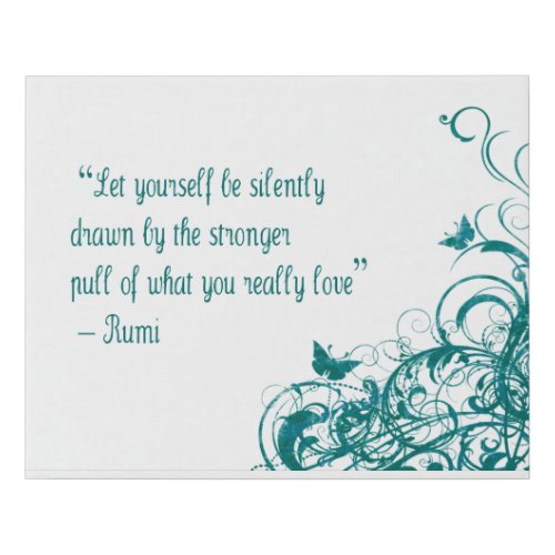 Rumi Love Quote Faux Canvas Print