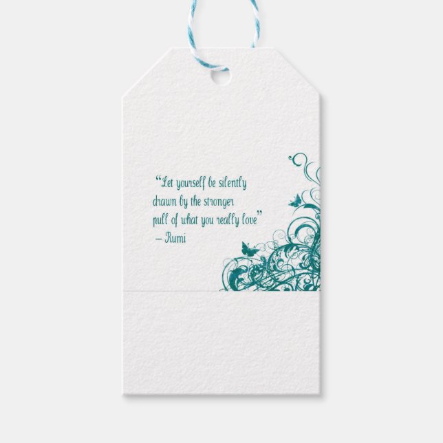 Rumi love quote gift tags (Front)