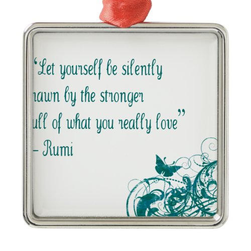 Rumi love quote metal ornament