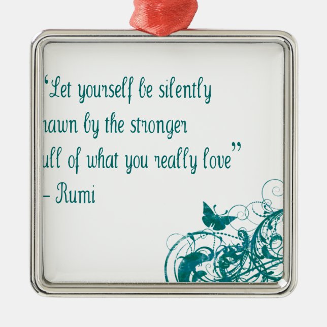 Rumi love quote metal ornament (Front)