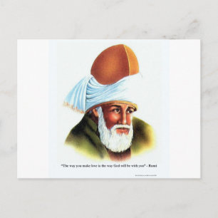Rumi "Make Love" Quote On Tees Mugs Gifts Etc Postcard