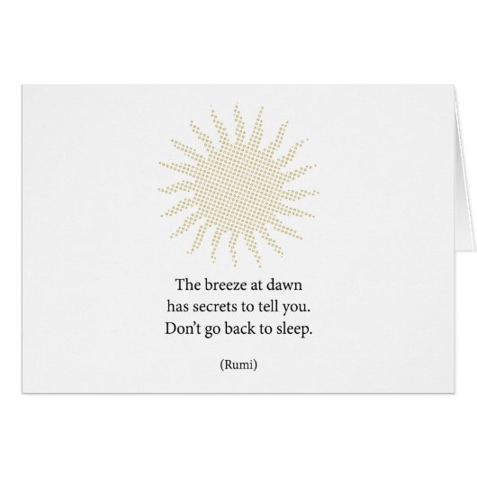 Rumi Morning Poetry Cards (Front Horizontal)