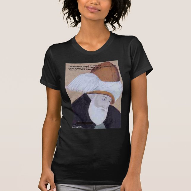 Rumi "Obstacles Of Love" Quote On Gifts Tees Cards (Front)