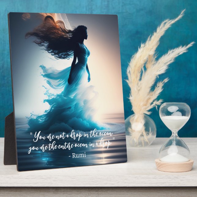 Rumi Ocean Quote Dreamscape Tabletop Plaque (Side)