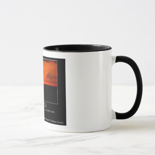 Rumi quote and Sunset pic on Ringer mug