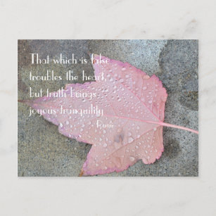 Rumi Quote Autumn Leaf Postcard