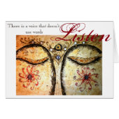 Rumi Quote Gold Buddha Eyes Art Greeting Card (Front Horizontal)