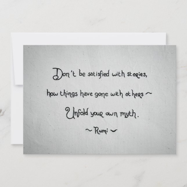 Rumi Quote Greeting Card (Front)