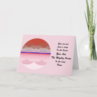 Rumi Quote Greeting Card. Ocean Mandala Design Card