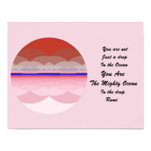 Rumi Quote Poster Art. Ocean Mandala Inspiration.