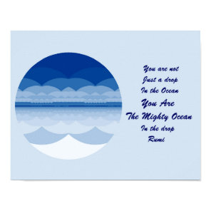Rumi Quote Poster Art. Ocean Mandala Inspiration.