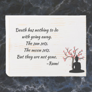 Rumi Quote Sympathy Gift Wooden Box Sign