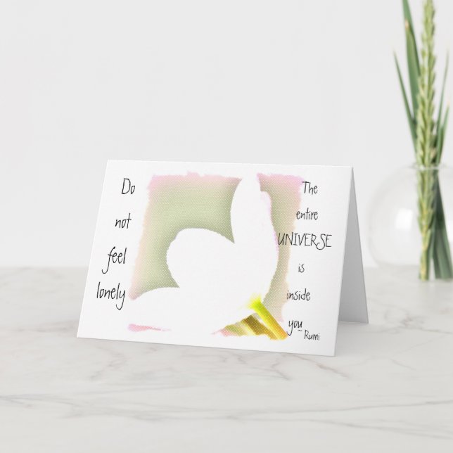 Rumi Quote Tulip Card (Front)