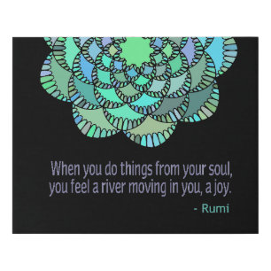 Rumi River In You Quote Faux Canvas Print