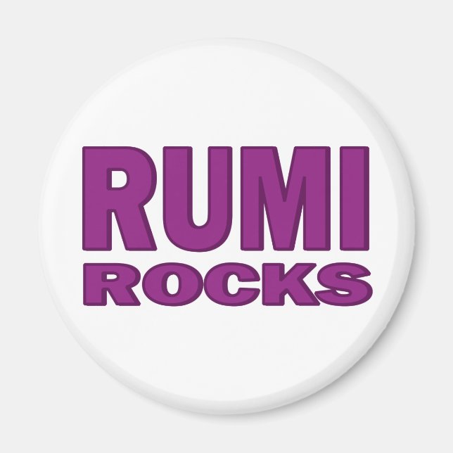 Rumi Rocks Magnet (Front)