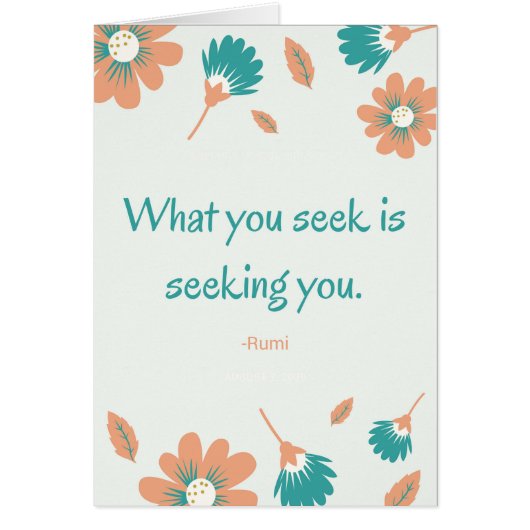Rumi Seeking Quote Cards (Front)