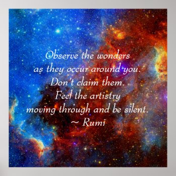 Rumi The Wonders Poster by Motivators at Zazzle