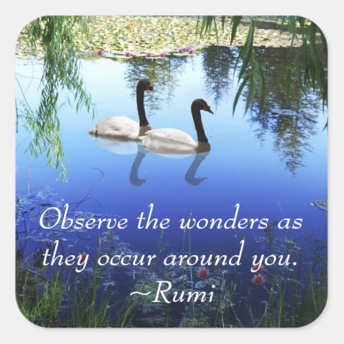 Rumi The wonders Square Sticker