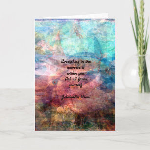 Rumi Uplifting Quote About Energy And Universe Card