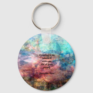 Rumi Uplifting Quote About Energy And Universe Keychain