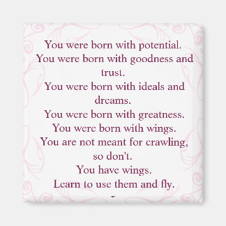 Rumi Wings Quote Magnet