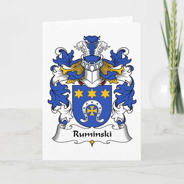 Ruminski Family Crest Card (Front)