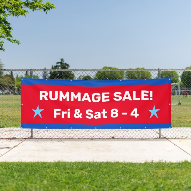 Rummage Sale! Custom Patriotic Banner (Insitu)
