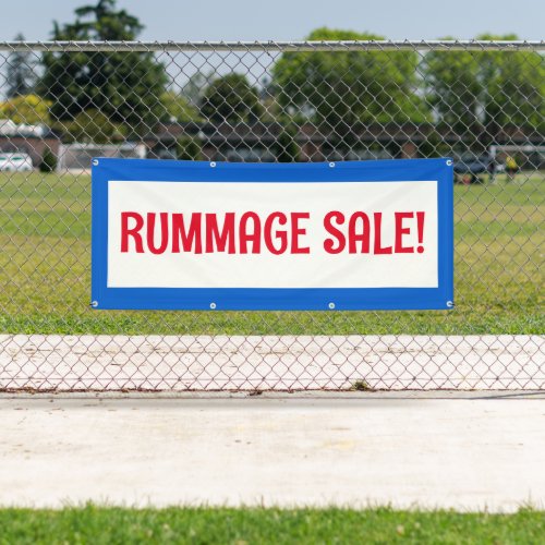 Rummage Sale Red White and Blue Banner