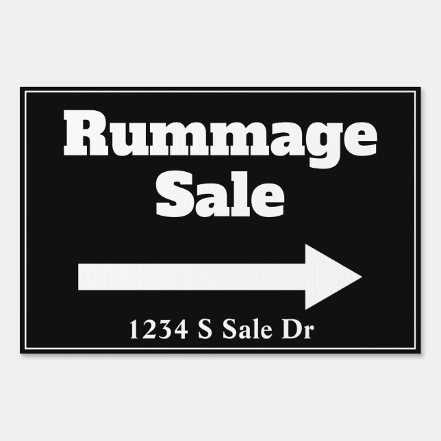 Rummage Sale Sign (Front)