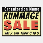 Rummage Sale Sign (Back)