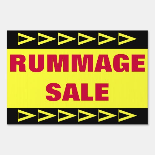 Rummage Sale Yard Sign