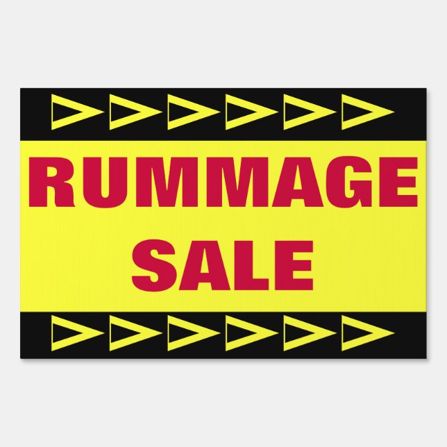 Rummage Sale Yard Sign (Front)
