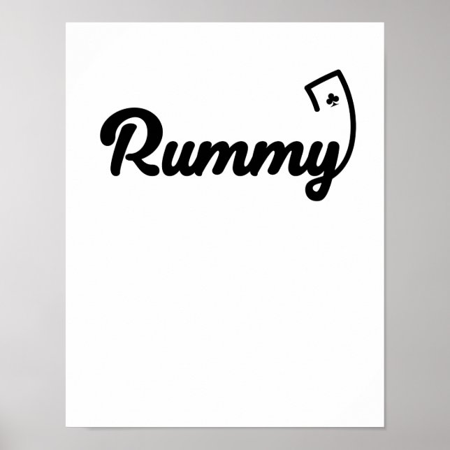 Rummy Kartenspiel Hobby Romme Spielkarte Poster (Front)