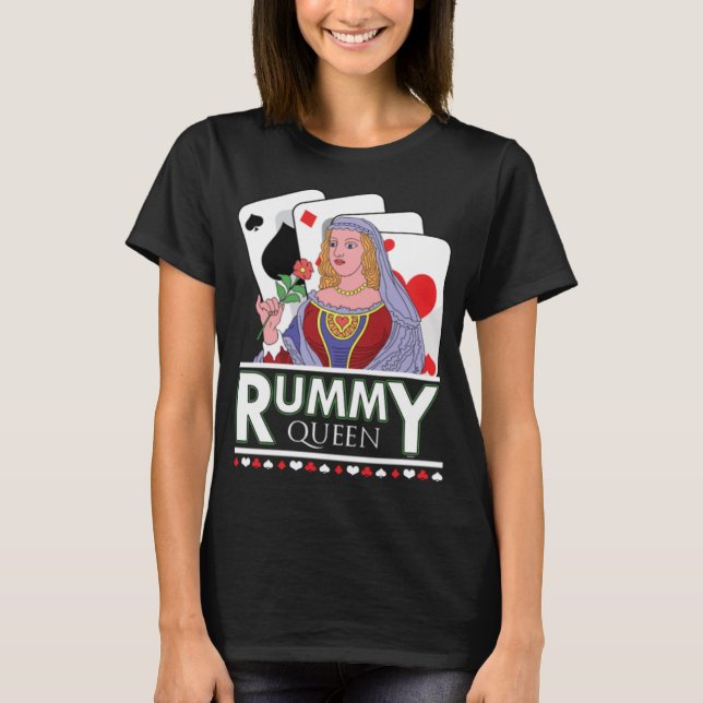 Rummy Queen Card Deck T-Shirt (Front)