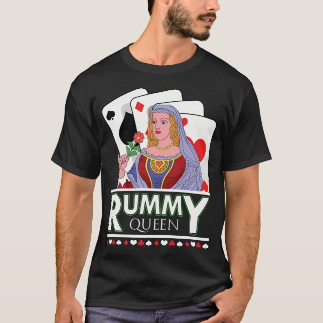 Rummy Queen Card Deck T-Shirt (Front)