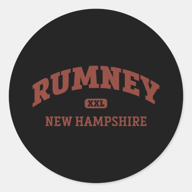 Rumney College Style Rock Climbing Area Design   Classic Round Sticker (Front)