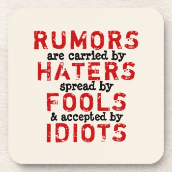 Rumors - (set Of 6) Hard Plastic Beverage Coaster by galleriaofart at Zazzle