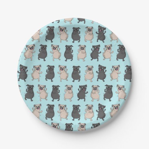 Rump Shaker Pug Puppy Bust A Move Cute Dancing Dog Paper Plates