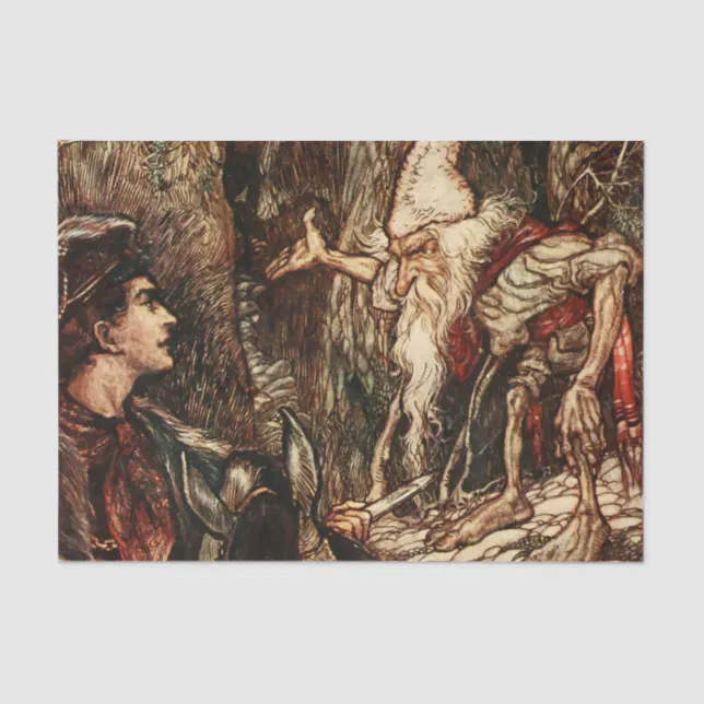 “Rumpelstiltskin” Fairy Art by Arthur Rackham Tissue Paper | Zazzle