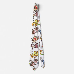 Run 2023, Cute Cartoons running around No BG Neck Tie